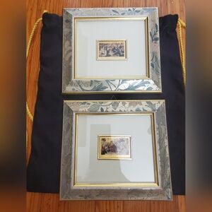 Elegant Silver and Gold Framed Art Set